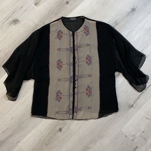 Vintage Muney Sheer Top - size 8